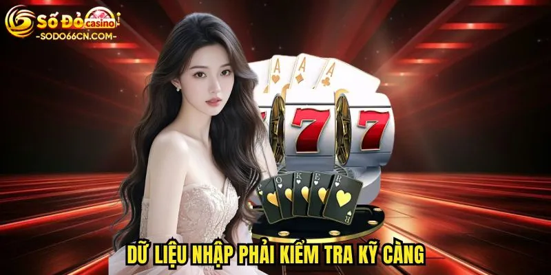 Dữ liệu nhập phải kiểm tra kỹ càng